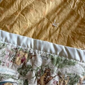 Handmade Classic Winnie the Pooh Satin Trim Baby Blanket Lovey vintage